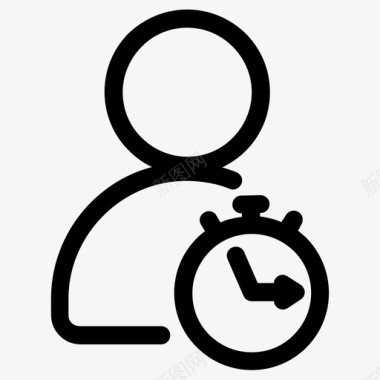 用户时钟帐户时钟时间图标图标
