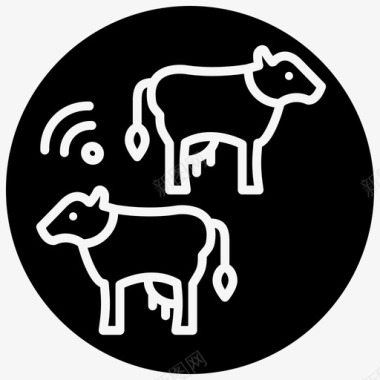 奶牛生产程序动物农场奶牛家畜图标图标