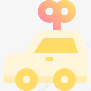 ford轿车29号幼儿园黄色轿车图标图标