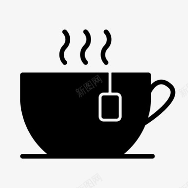 一杯热茶喝高茶图标图标
