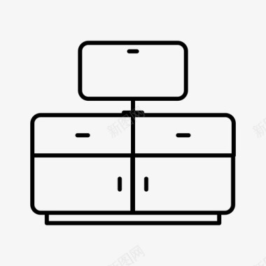 橱柜衣柜模版衣柜电视橱柜箱子图标图标