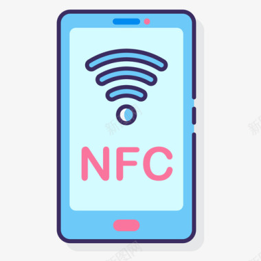 nfcNfc智能技术19线性颜色图标图标