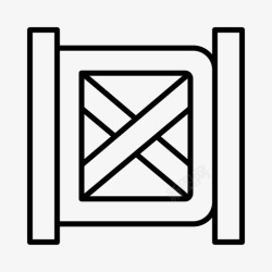 谷仓木门谷仓门建筑大门图标高清图片