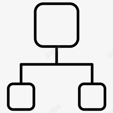 网络装饰元素网络通信流程图图标图标