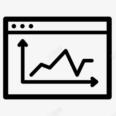 走向趋势在线图形分析统计图标图标
