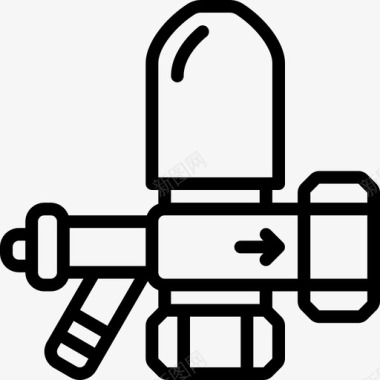 铜球阀线性加热阀图标图标