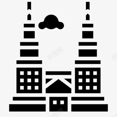 马石油塔建筑建筑和城市图标图标