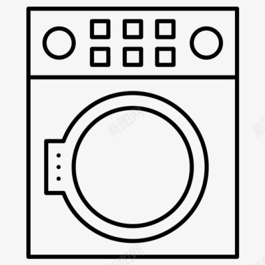 洗衣洗衣机电子产品普通系列82图标图标