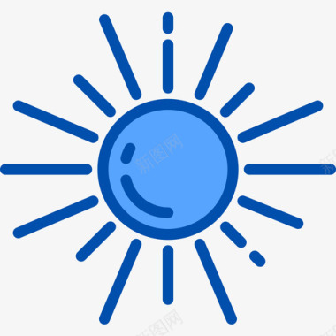 太阳能源生态4蓝色图标图标