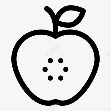 苹果片新鲜水果图标图标