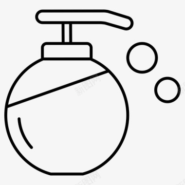 液体肥皂洗手液肥皂分配器图标图标