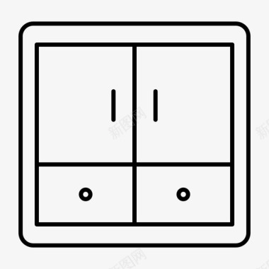 家用小轿车衣柜橱柜箱子图标图标