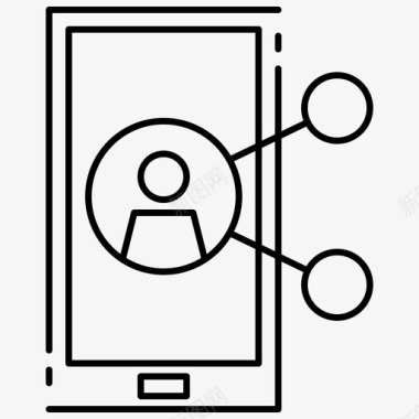 联系人共享网络电话图标图标