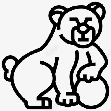 熊动物马戏团图标图标