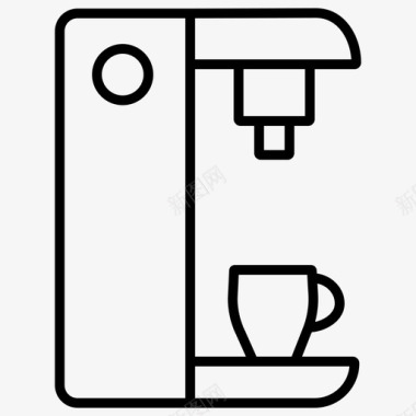 咖啡机咖啡自动售货机咖啡厅图标图标