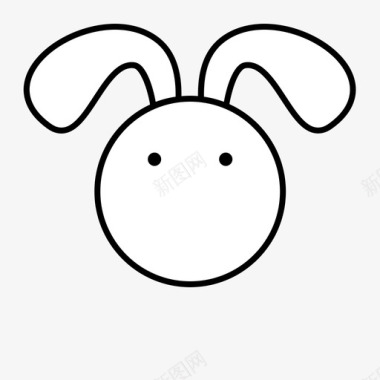 动物图标-上色-兔子图标
