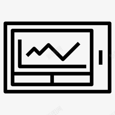 移动股票分析图表图标图标