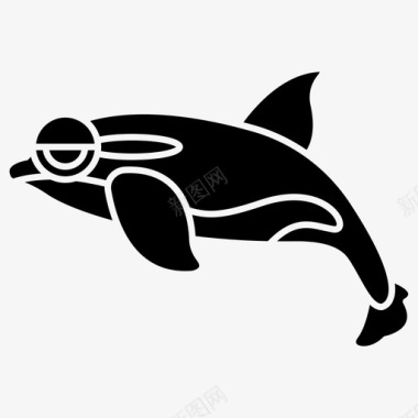 虎鲸哺乳动物海洋图标图标