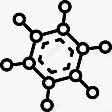 分子圈分子生物工程28线性图标图标