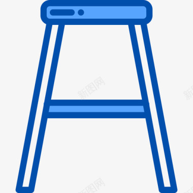 凳子家装29蓝色图标图标