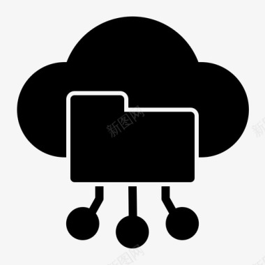 服务器云计算机数据库图标图标