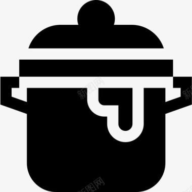 炖菜炖菜圣诞食品和饮料图标图标