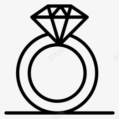 钻石戒指节日礼物图标图标