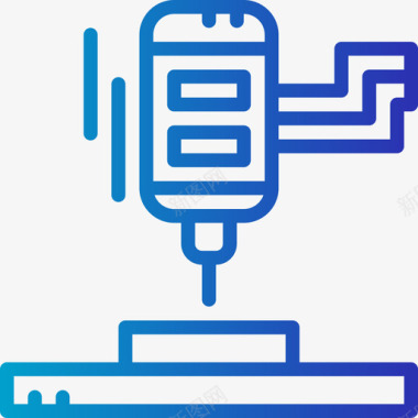 山3D3d打印机器人2渐变图标图标
