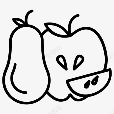 苹果水果梨图标图标
