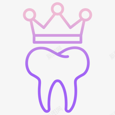 有关牙齿牙齿牙齿38轮廓梯度图标图标