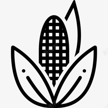 玉米营养爆米花图标图标