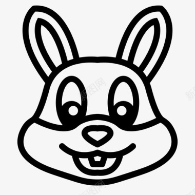 复活节兔子动物可爱图标图标