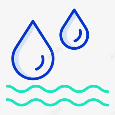 水水10轮廓颜色图标图标