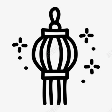 灯笼中国装饰图标图标