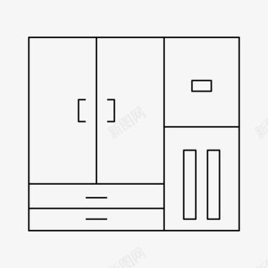 橱柜衣柜模版衣柜橱柜家具图标图标