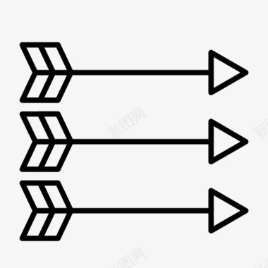 生存挑战箭冒险袋子图标图标