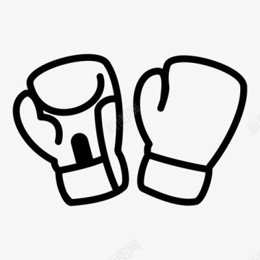 拳击运动拳击手套保护运动图标图标