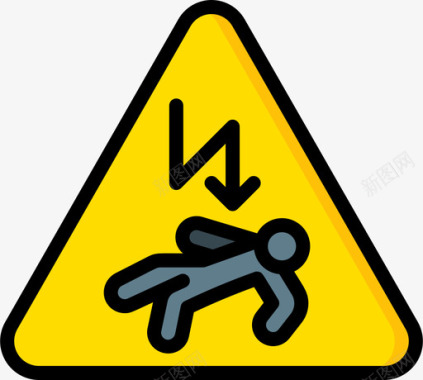 触电警告标志2线颜色图标图标