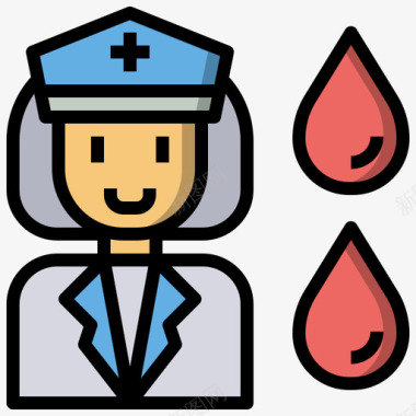 护士护士献血52直系肤色图标图标