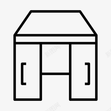 装饰系列笔刷办公桌装饰家具图标图标