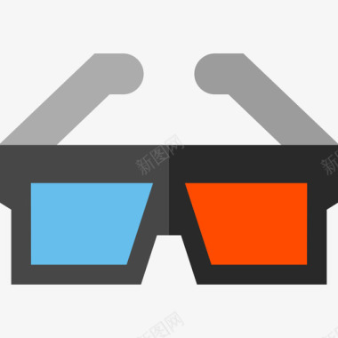 扁平化3D眼镜3d眼镜风景艺术18平面图标图标