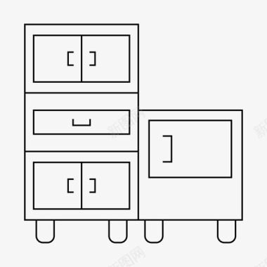 橱柜海报衣柜橱柜家具图标图标