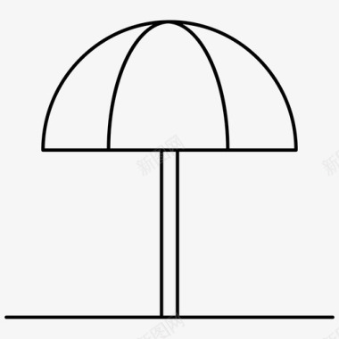 雨伞夏季1件装线图标图标