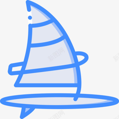 风帆冒险运动17蓝色图标图标