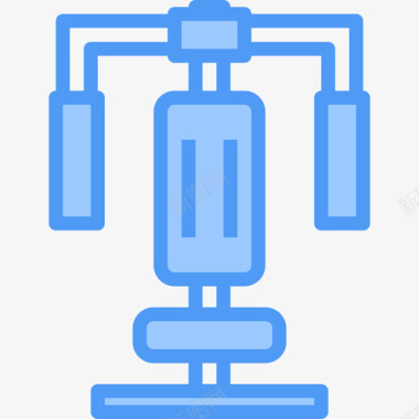 健身房设计胸部按压健身房31蓝色图标图标