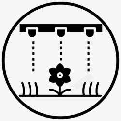 自动灌溉灌溉农业自动灌溉图标高清图片