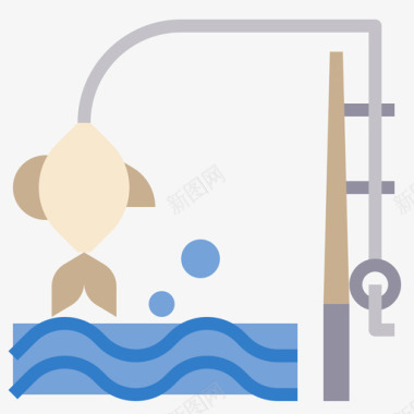 子牙钓鱼钓鱼背包客10平坦图标图标