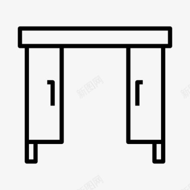 韩式餐桌办公桌装饰家具图标图标