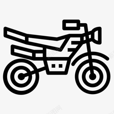 耐力赛自行车摩托车越野图标图标