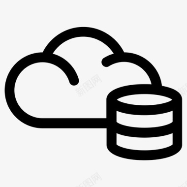 云服务器云计算数据图标图标
